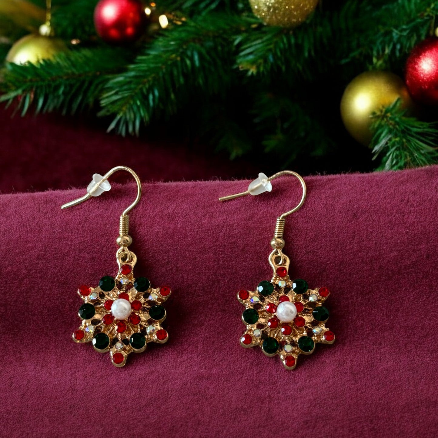 Boucles d’oreilles Flocon Festif