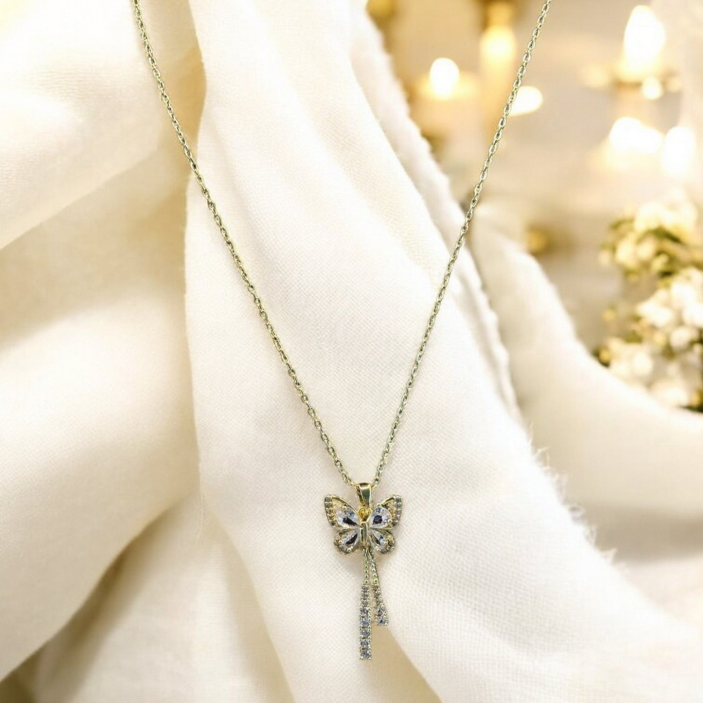 Collier Papillon Céleste
