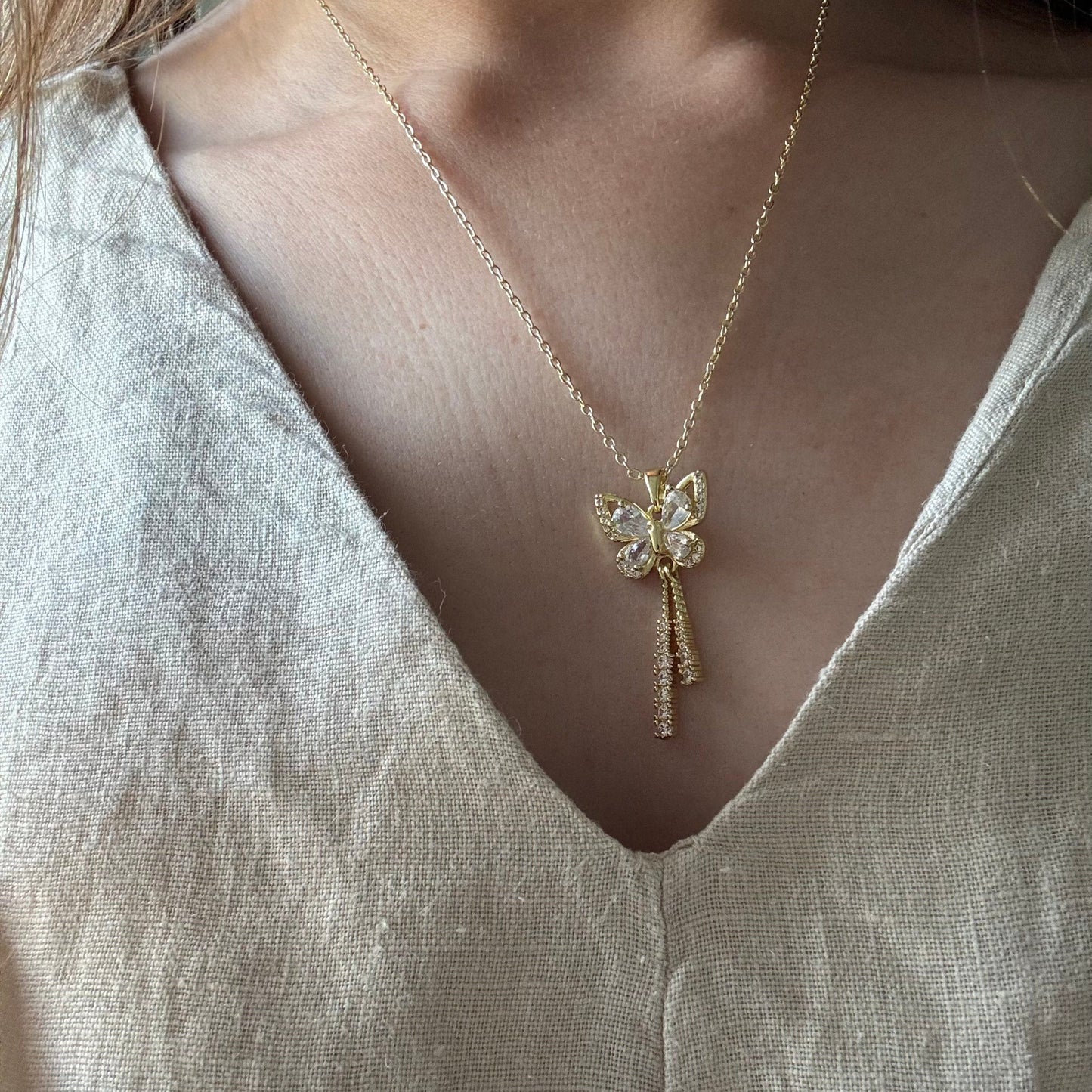 Collier Papillon Céleste