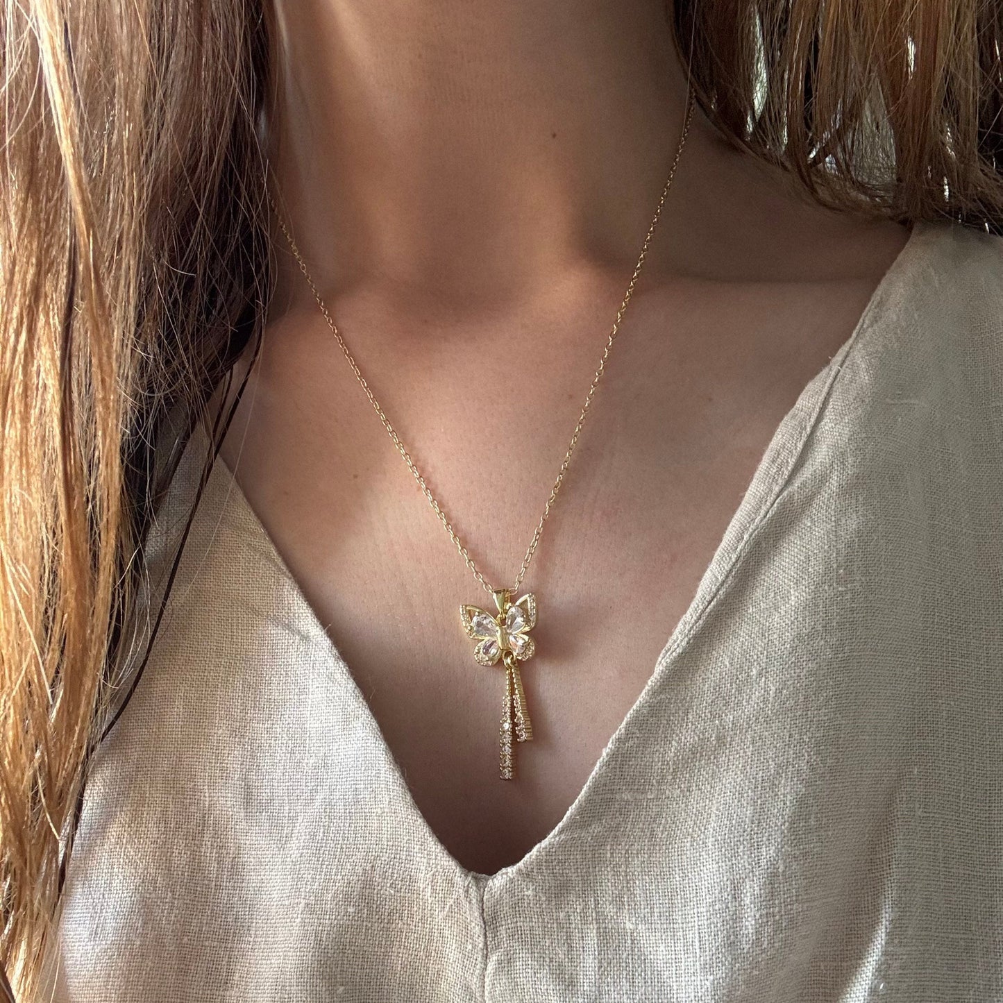 Collier Papillon Céleste