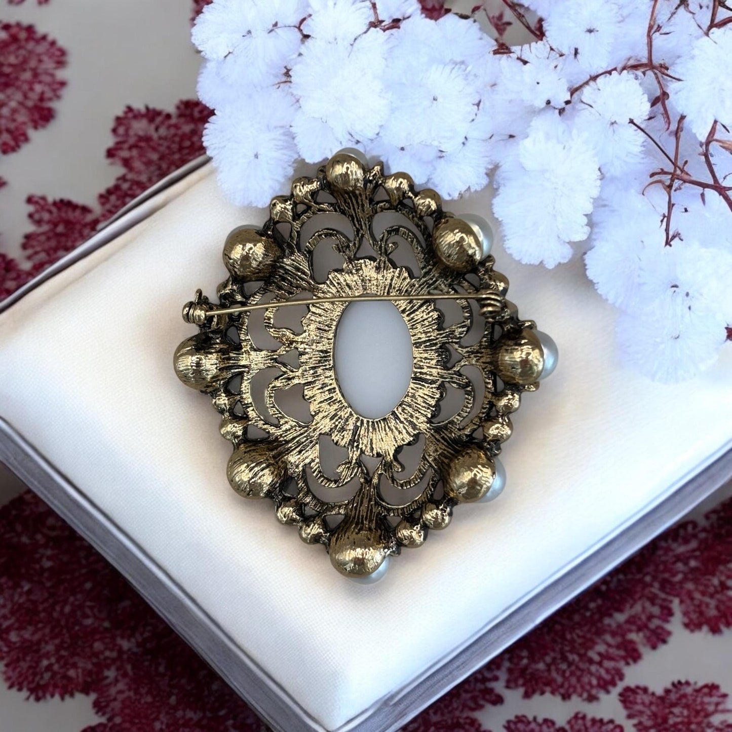 Broche vintage, Bridgerton, bijou chic, bijou victorien, broche ancienne.