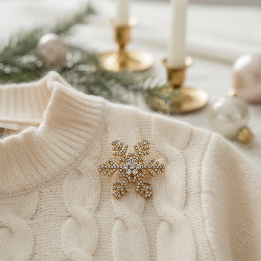 Broche Flocon Doré