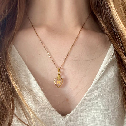 Collier Cœur Papillon Enchanté