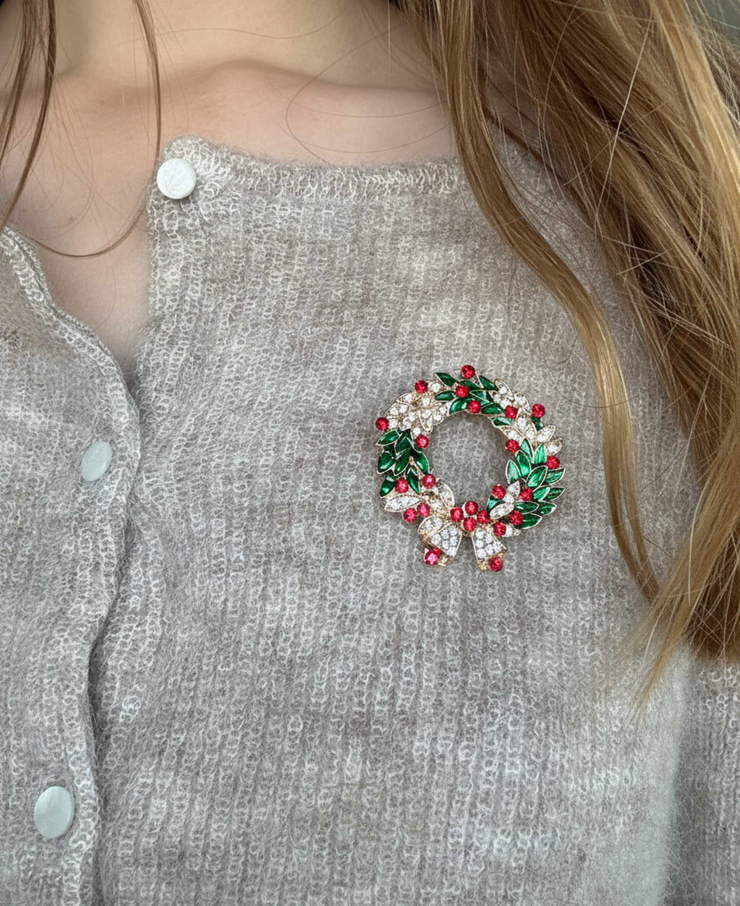 Broche Couronne d’Hiver