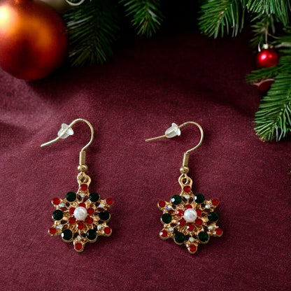 Boucles d’oreilles Flocon Festif