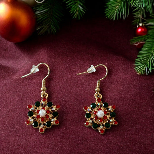 Boucles d’oreilles Flocon Festif