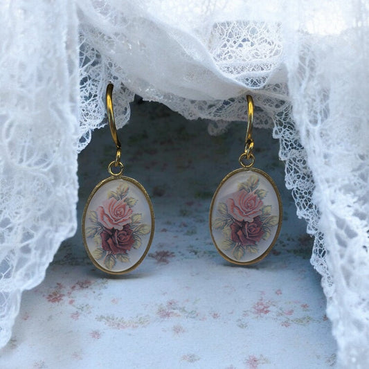 Boucles d’Oreilles Jardin de Porcelaine