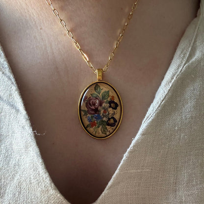 Collier Médaille Botanique