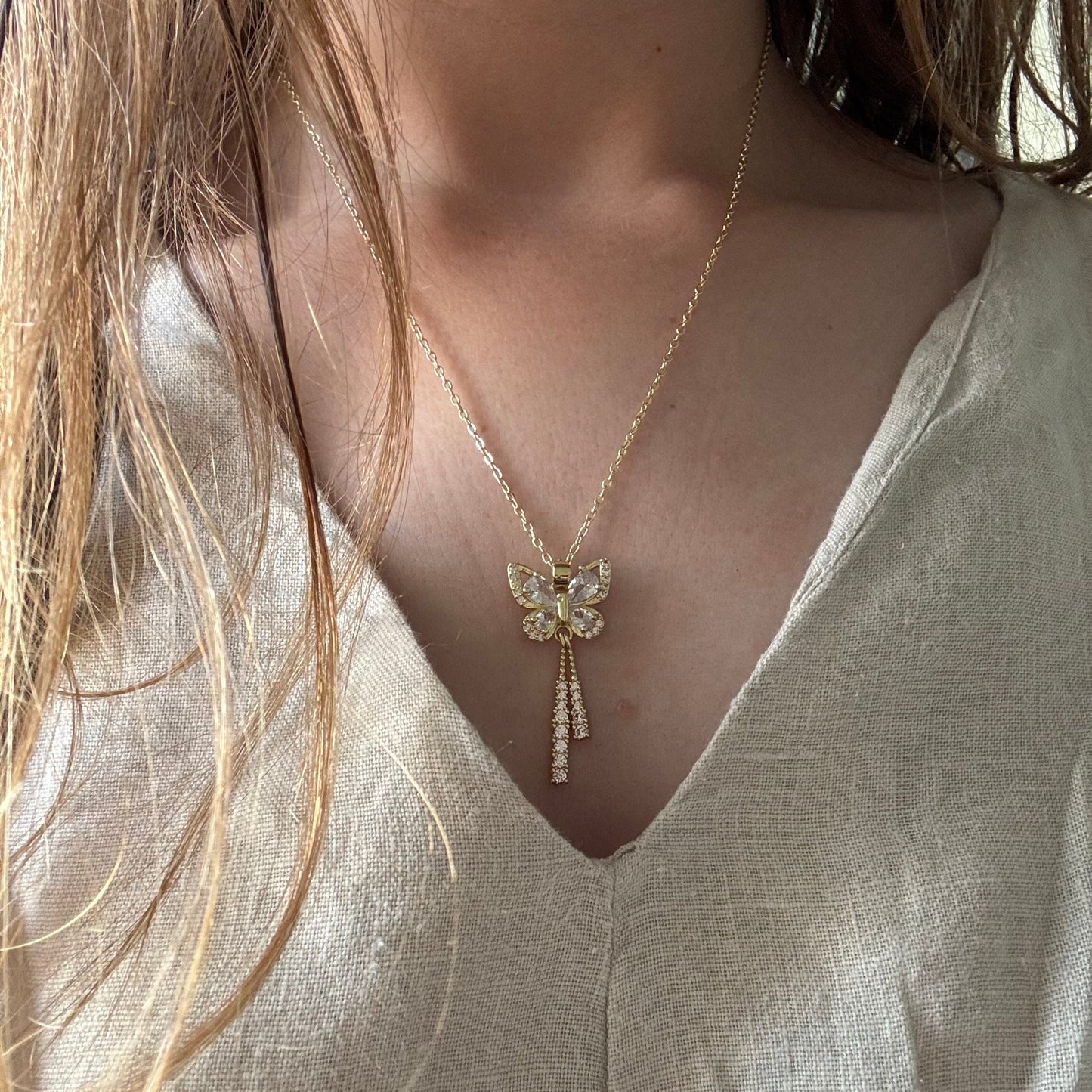 Collier Papillon Céleste