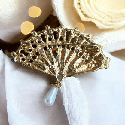 Broche Éventail Nuit d'Automne