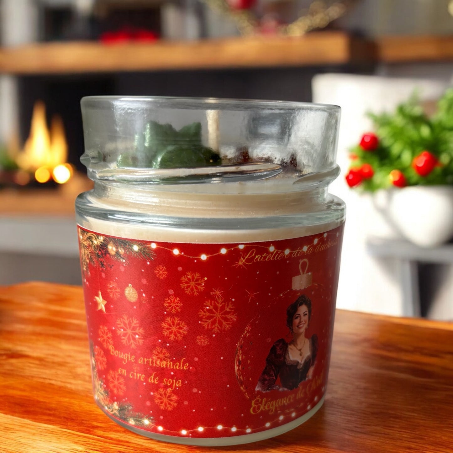 Bougie Élégance de Noël