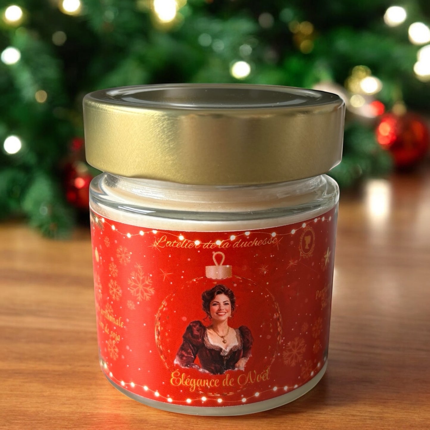 Bougie Élégance de Noël
