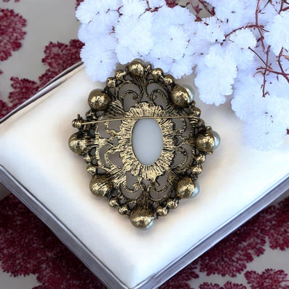 Broche vintage, Bridgerton, bijou chic, bijou victorien, broche ancienne.