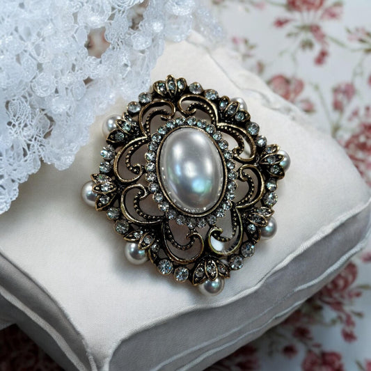 Broche vintage, Bridgerton, bijou chic, bijou victorien, broche ancienne.