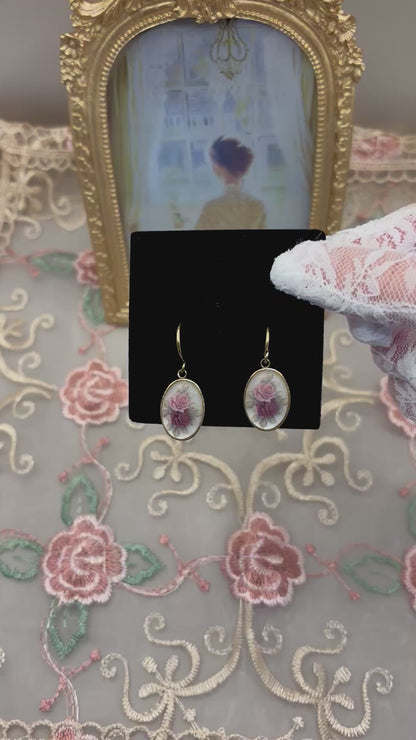 Boucles d’Oreilles Jardin de Porcelaine